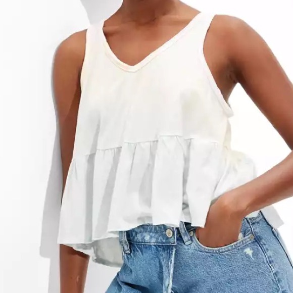 Ae V-Neck Peplum Tank Top